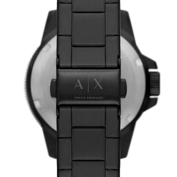 Armani Exchange Three-Hand Black Stainless Steel Watch (Leonardo) - Picture 3 of 8
